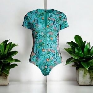 Johnny Was Neoprene Jungle Print Wet Suit / Swimwear